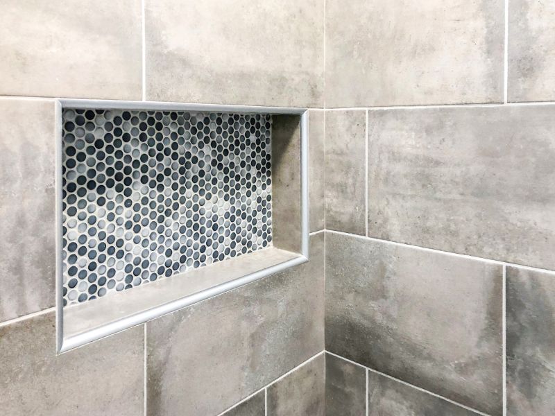 Shower with Built-in Niche